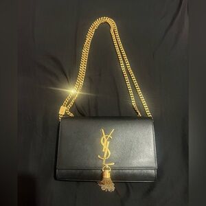 YSL Black Small Kate Tassel Bag
